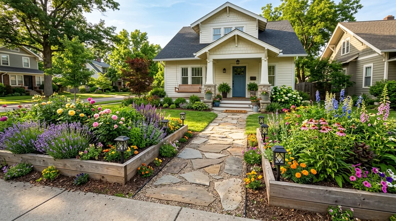 Low Planting With Open Lawn Balance
